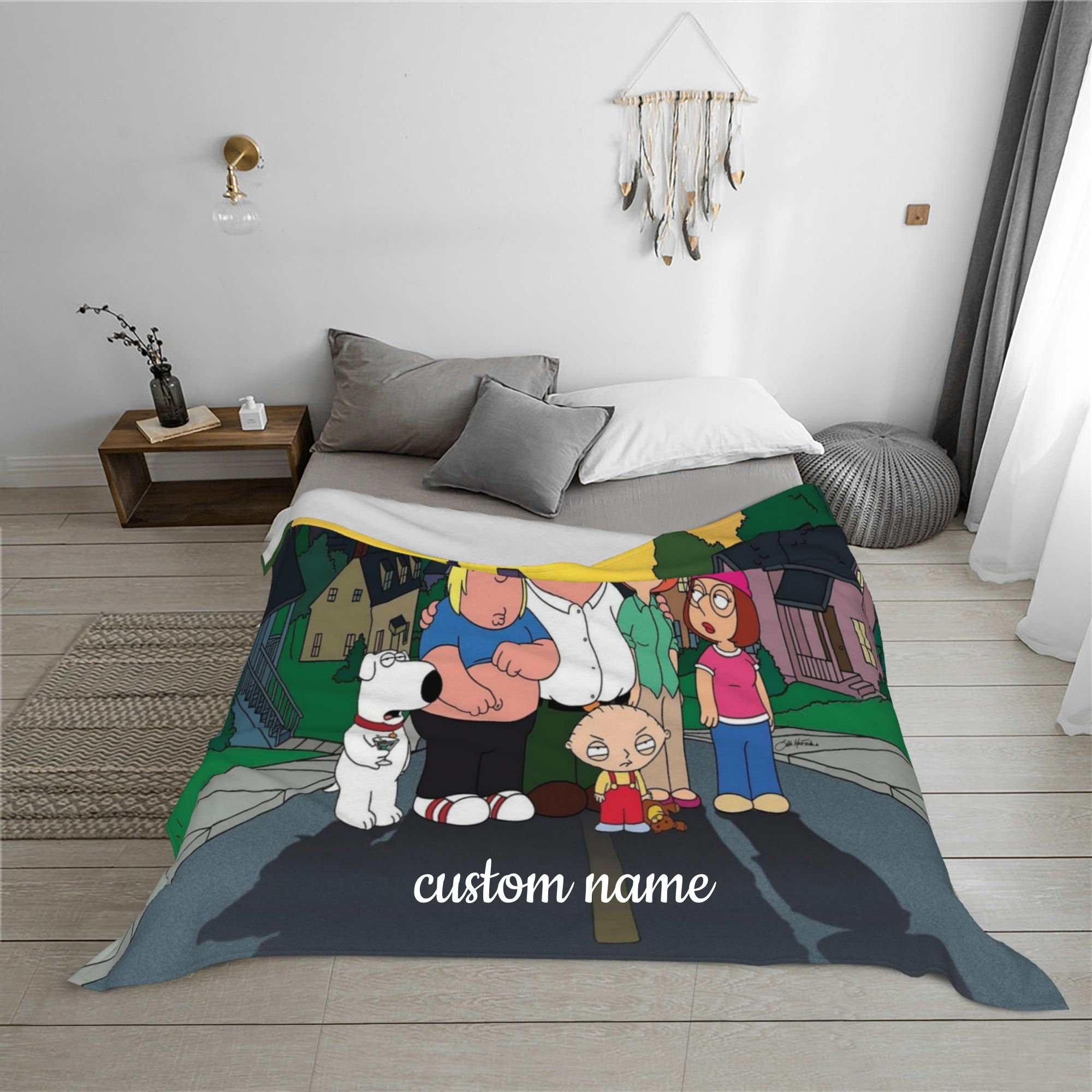 Custom Name Family Guy Blanket Personalized Blanket Soft Etsy
