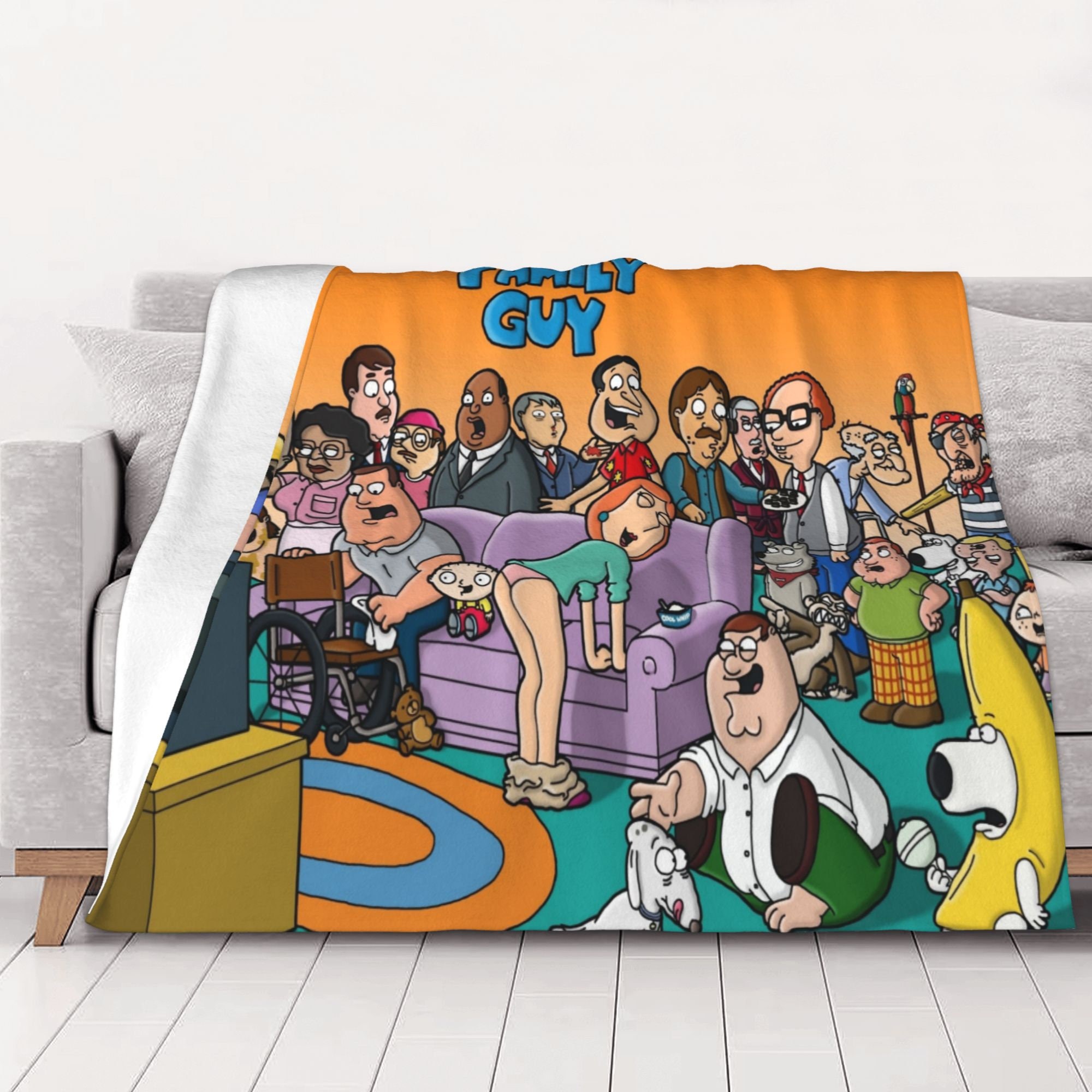 Custom Name Family Guy Blanket Personalized Blanket Soft Etsy