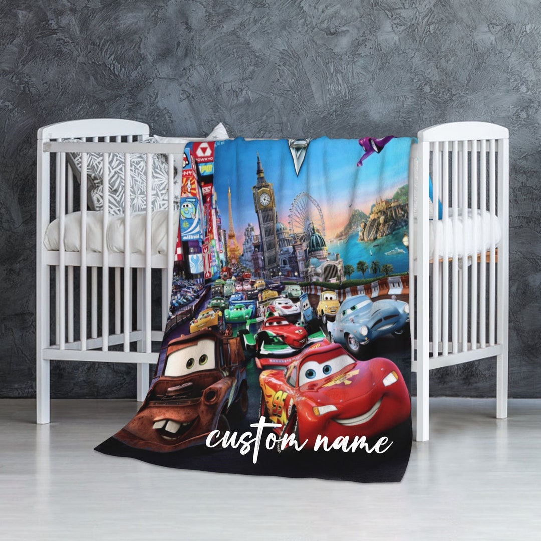 Custom Name Disney Cars Blanket Personalized Blanket Soft Etsy