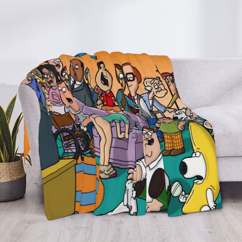 Custom Name Family Guy Blanket Personalized Blanket Soft Etsy