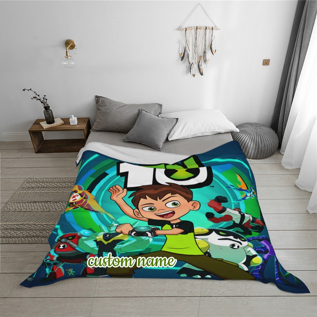 Custom Name Ben 10 Blanket Personalized Blanket Soft Flannel Etsy