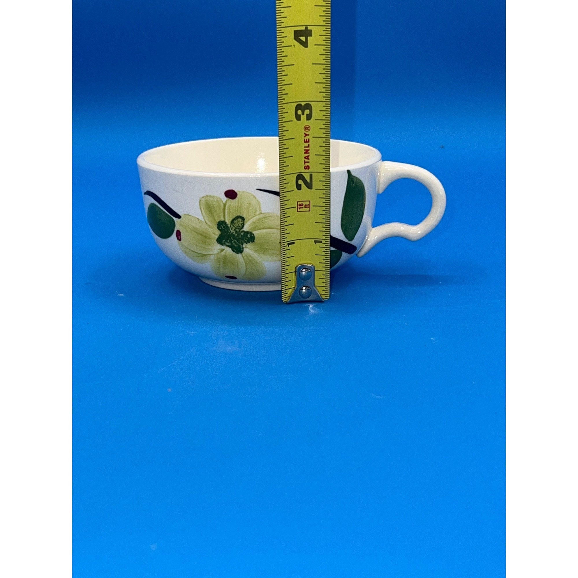 Set of 6 VTG Blue Ridge Pottery Joni Dixie Dogwood Hand Painted