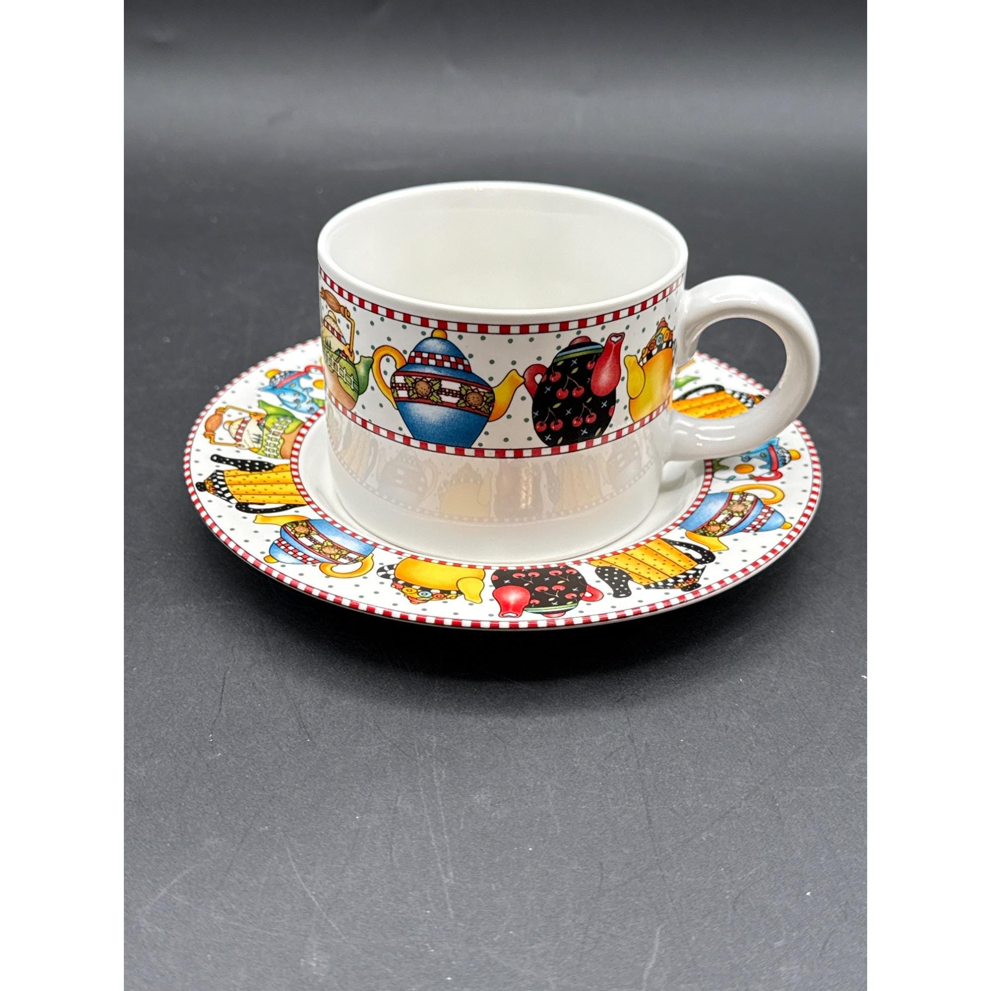 Mary Engelbreit Sakura Afternoon Tea Cup & Saucer Set Vintage