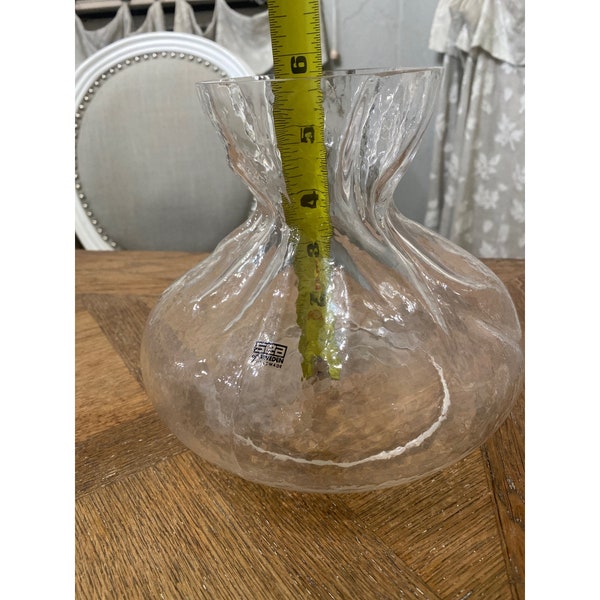 SEA of Sweden Clear handmade blown glass pitcher Bag vase