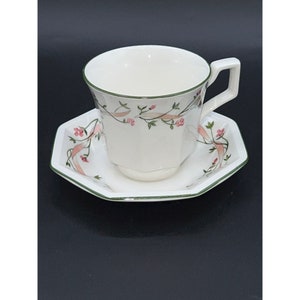 Vintage Johnson Brothers England Eternal Beau floral garden cup and saucer set