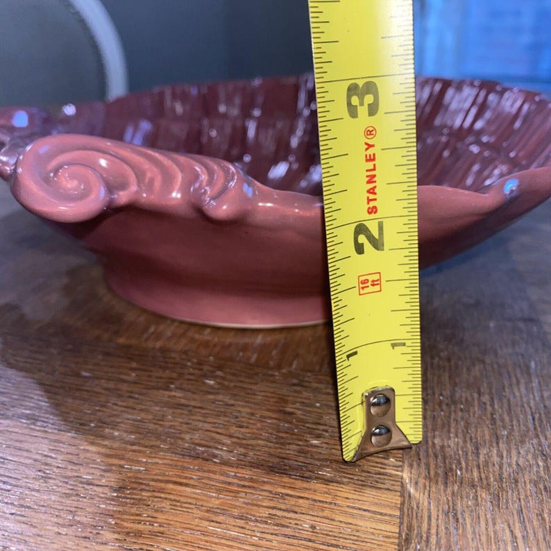 Vintage 1976 Byron Mold Clam Shell Dish Ceramic Mauve Pink - Etsy