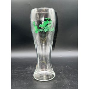 Colorado Belle casino green crocodile beer tall pilsner clear glass Gator Days