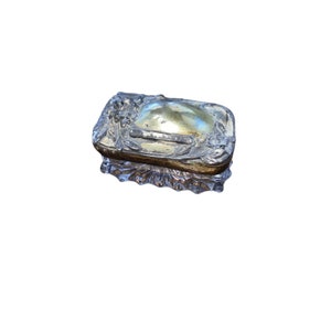 St Louis World Fair 1904 Souvenir Trinket Box Glass Gilt Metal Jewelry Art Deco