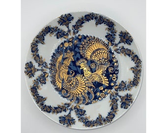 Heinrich porcelain plate Echt Kobalt Made in Germany