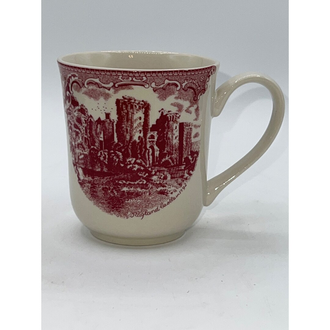 Antique Johnson Brothers of England Ragland Pink Castle 1792 Mug Cup Etsy