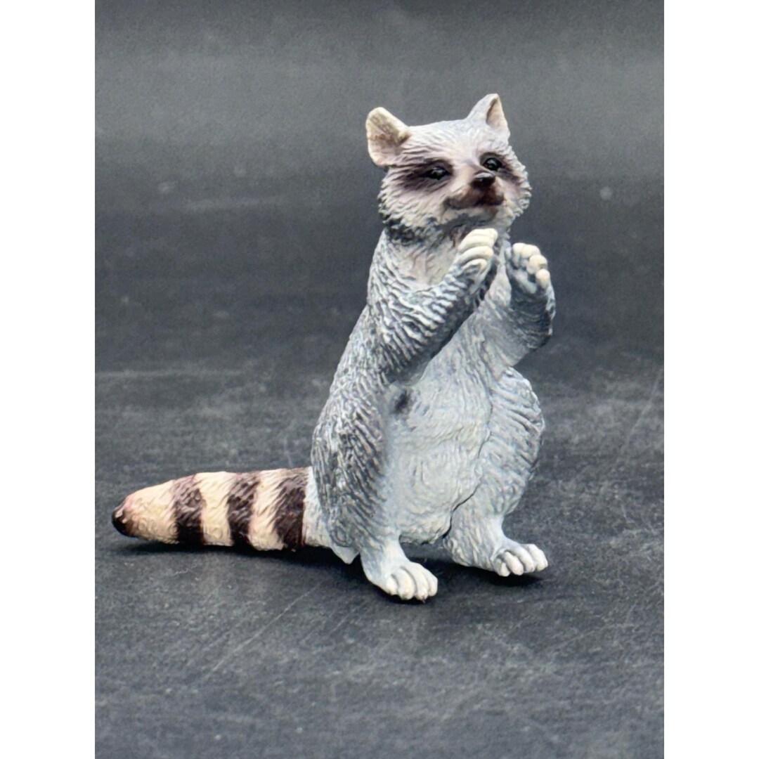 Mini Racoon Figures Schleich Raccoon Figurine Hand-painted Collectible Miniature 2
