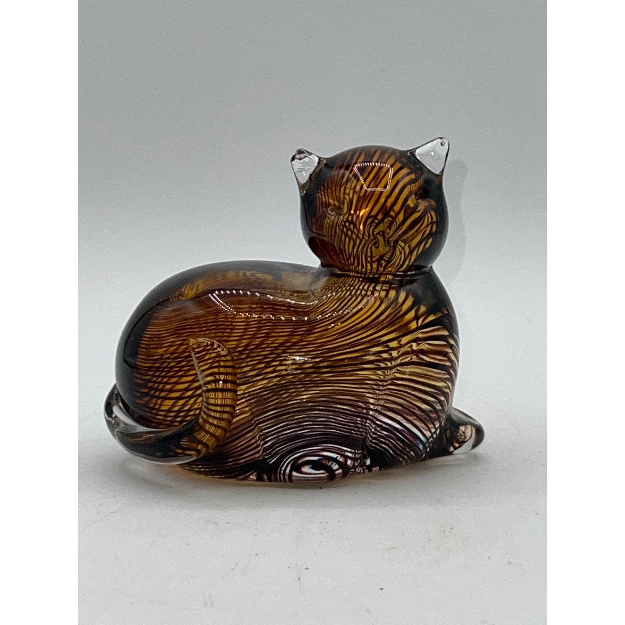Vintage Lenox Glass Cat - Etsy