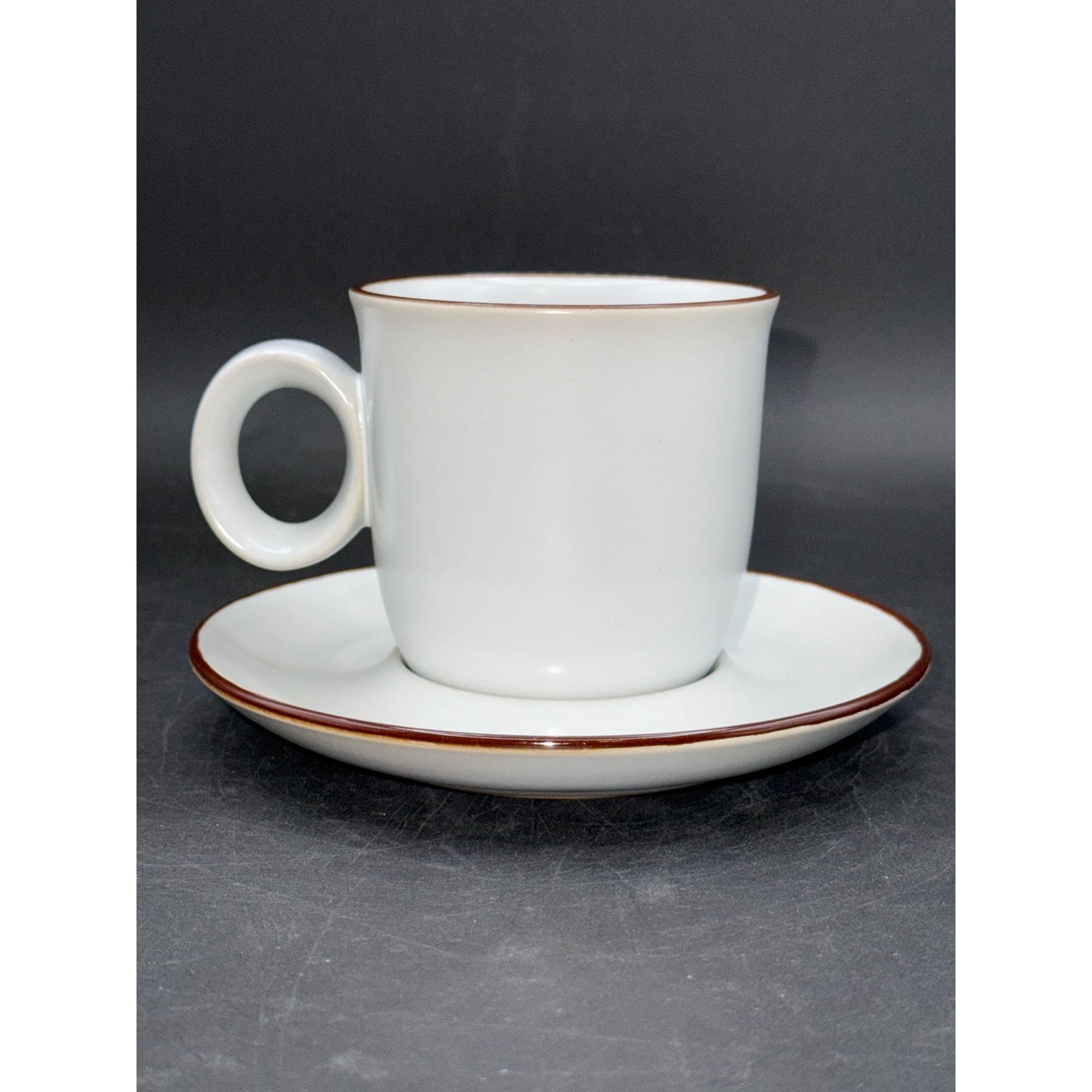 Noritake Hello Spring Vintage Stoneware Flat Cup & Saucer Set Made