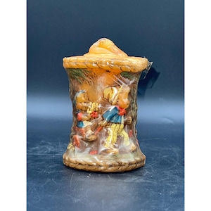 Vintage Hand painted Alpine original candle