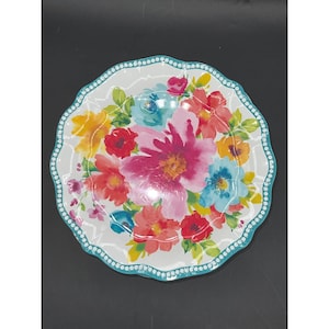 The Pioneer Woman Breezy Bouquet Blossoms Melamine Plate 8.75” luncheon Plate