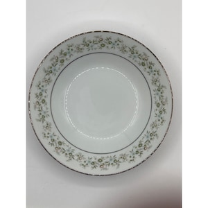 Noritake Japan Porcelain China / Savannah /#2031/ Platinum Rim / Soup - Ceral Bowls / 7.5”