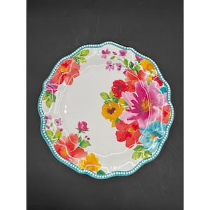 Pioneer Woman Breezy Bouquet Blossoms Melamine Dinner Plate 10.5” Dinner Plate