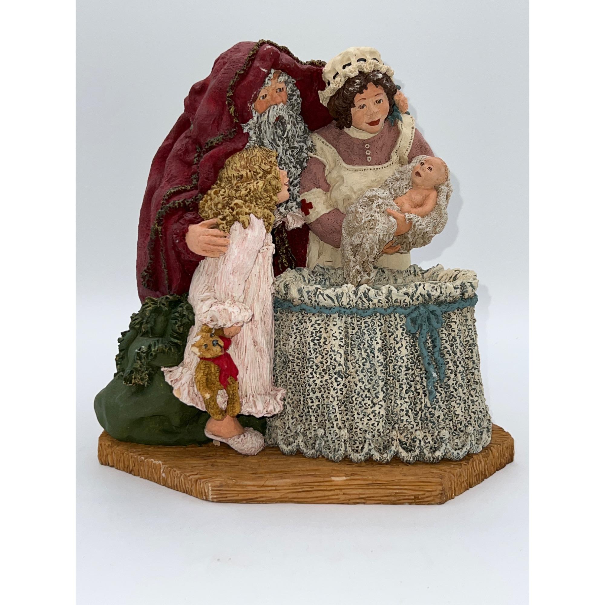 June McKenna vintage 1993 9in signed numbered Welcome To The World Christmas figurine