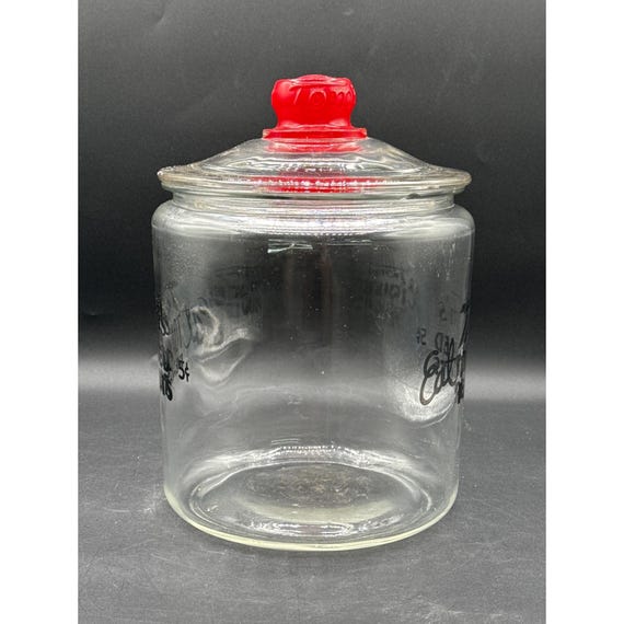 Vintage Toms Toasted Peanuts Glass Jar With Red Lid - 7
