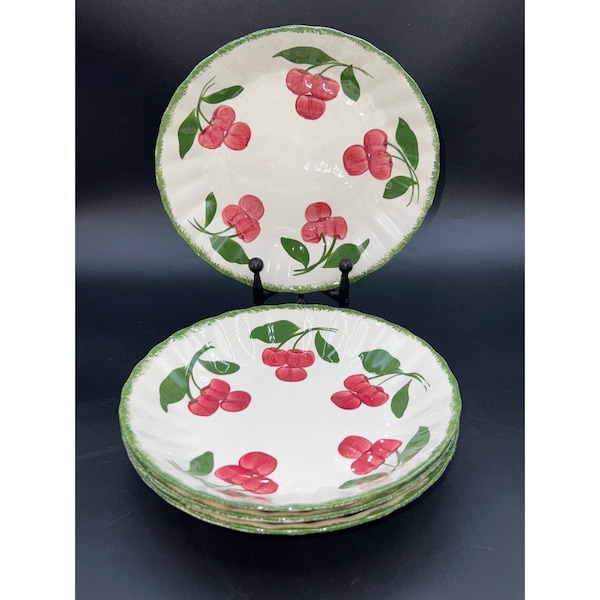 Vintage Blue Ridge pottery Cherry Coke design 8”x1.5" shallow bowl