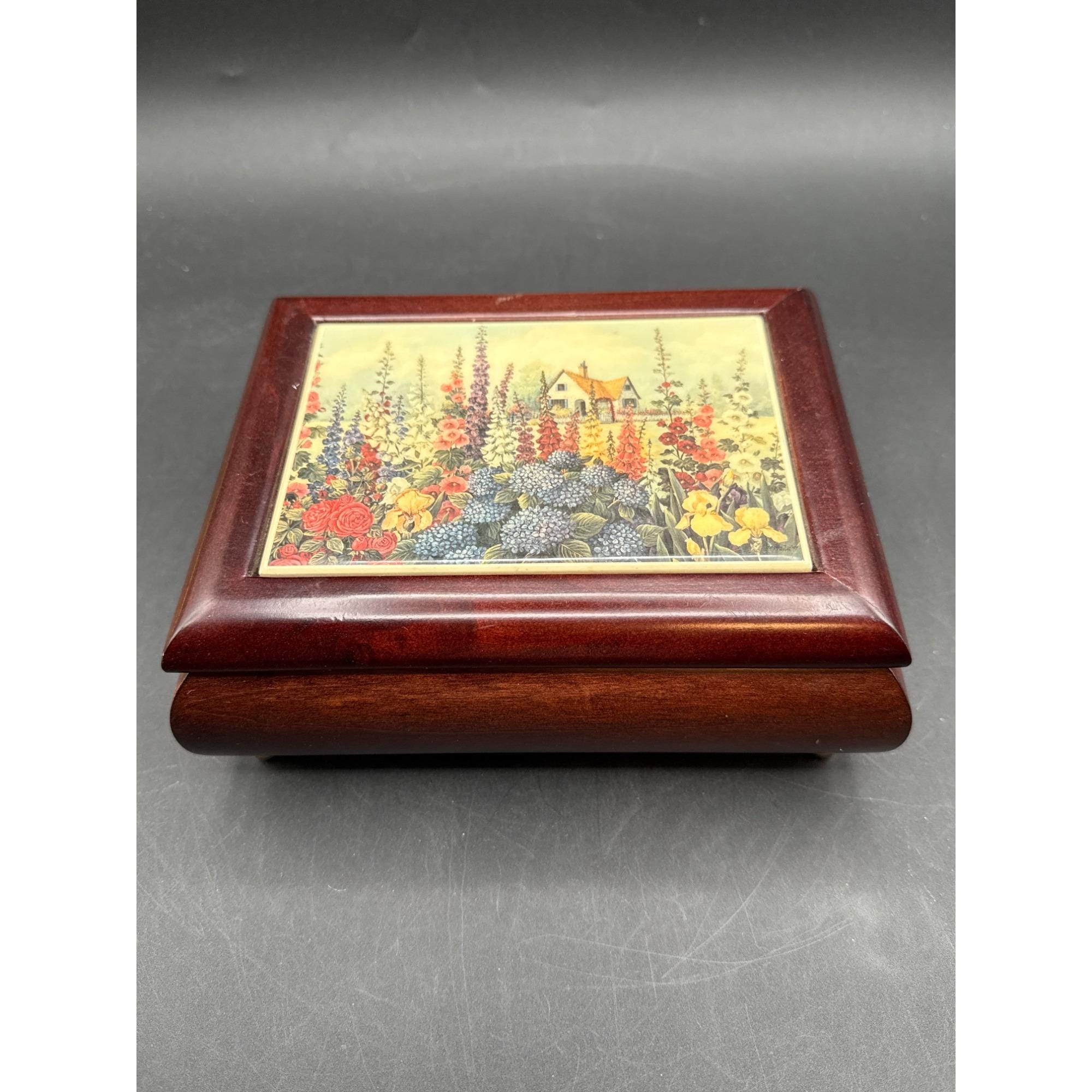 Symphony Wood Jewelry Box Swiss Musical 