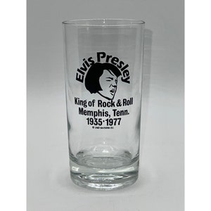 Elvis Presley King of Rock and Roll Clear glass Memphis Tenn. 5 1/2 inch