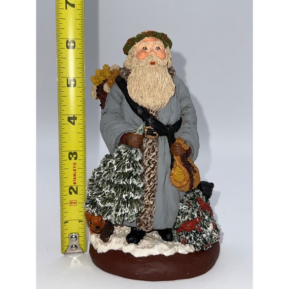 June Mckenna Vintage 1991 Woodland Santa Flatback Signed in 92