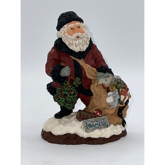 1996 Jolly Ole St Nick Signed June Mckenna Santa Claus Figurine