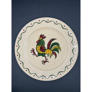Metlox California Provincial Dinner Chop Plate Poppytrail Vernon Rooster USA Discontinued Vintage