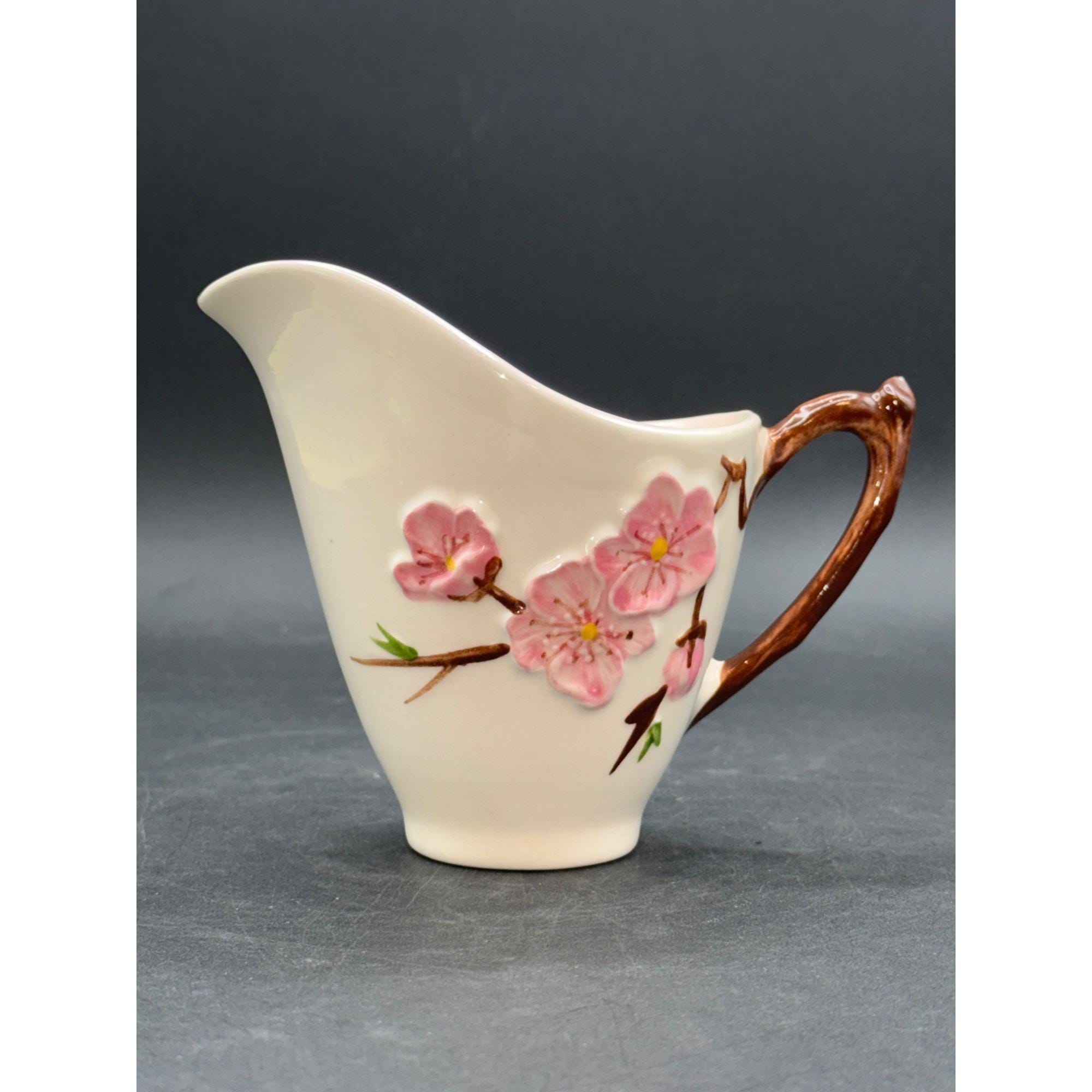   BLOSSOM ペストリーフォーク(L) Metlox Poppytrail Ceramic Creamer Hand-painted Pink Cherry Blossom
