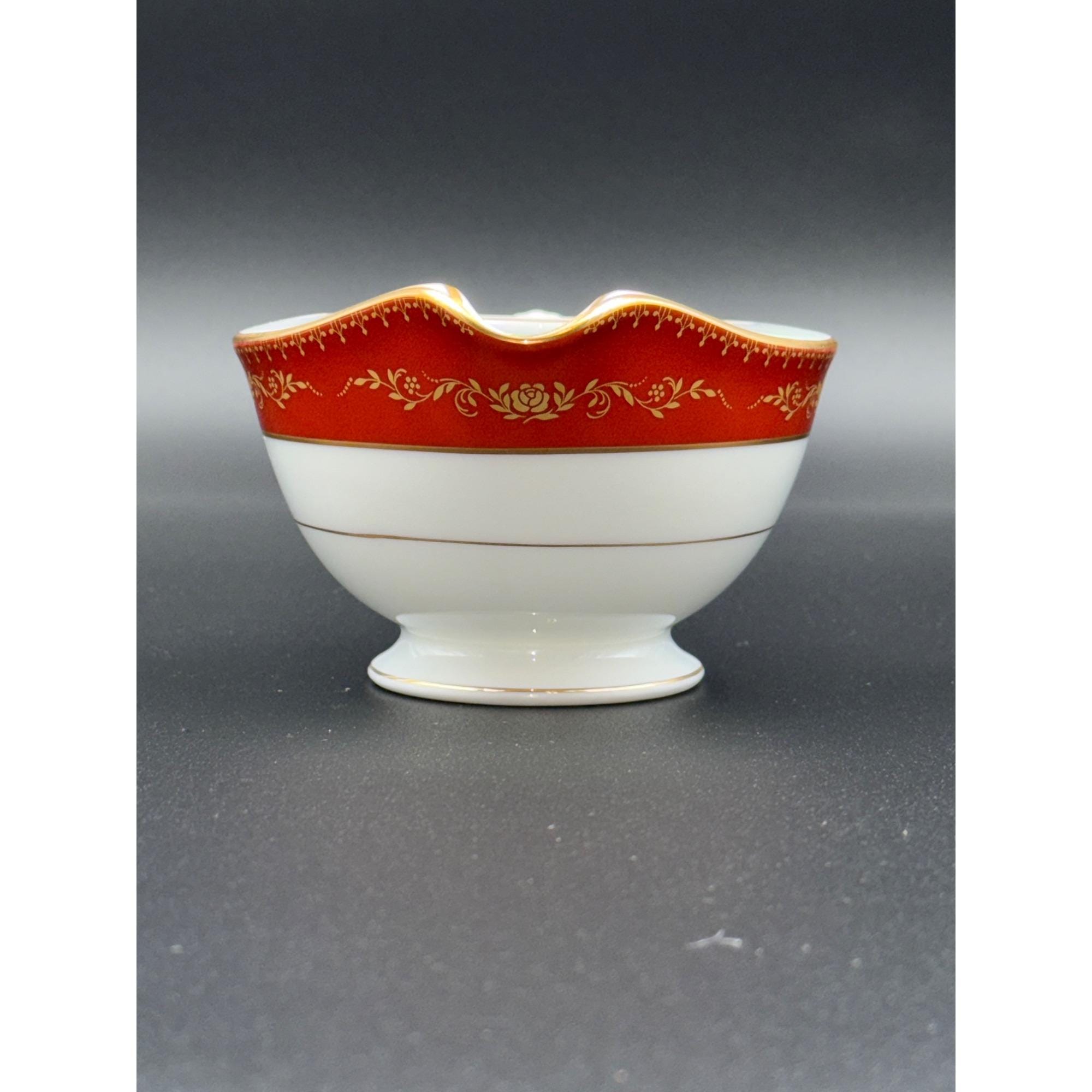 紅花商品 Vintage Noritake Goldhill 6613 Japan Creamer 8 Oz Red & Gold
