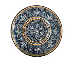 Hand Painted Intricate Design Copper Plate w/hanger