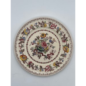 Vintage Masons Patent Ironstone “Nabob” pattern Salad Plate 7.75” diameter