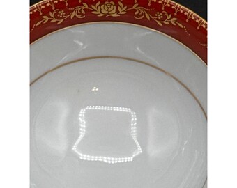 Vintage Noritake Goldhill 6613 Tea Cup Red & Gold Floral Rim