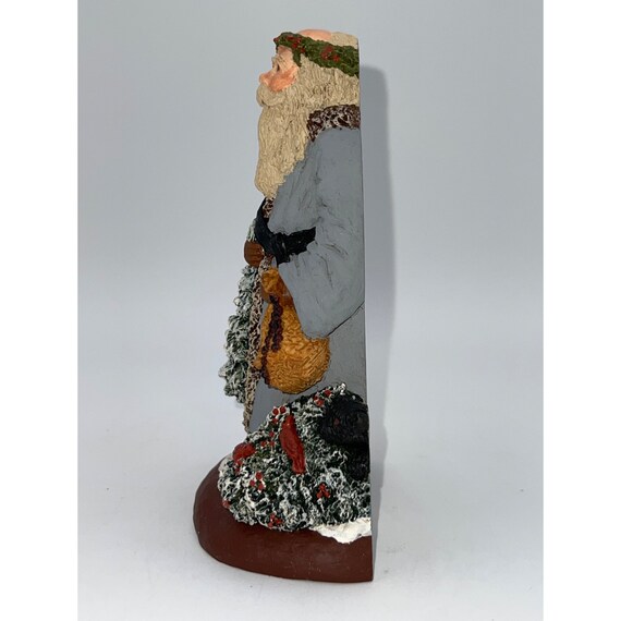 June Mckenna Vintage 1991 Woodland Santa Flatback Signed in 92