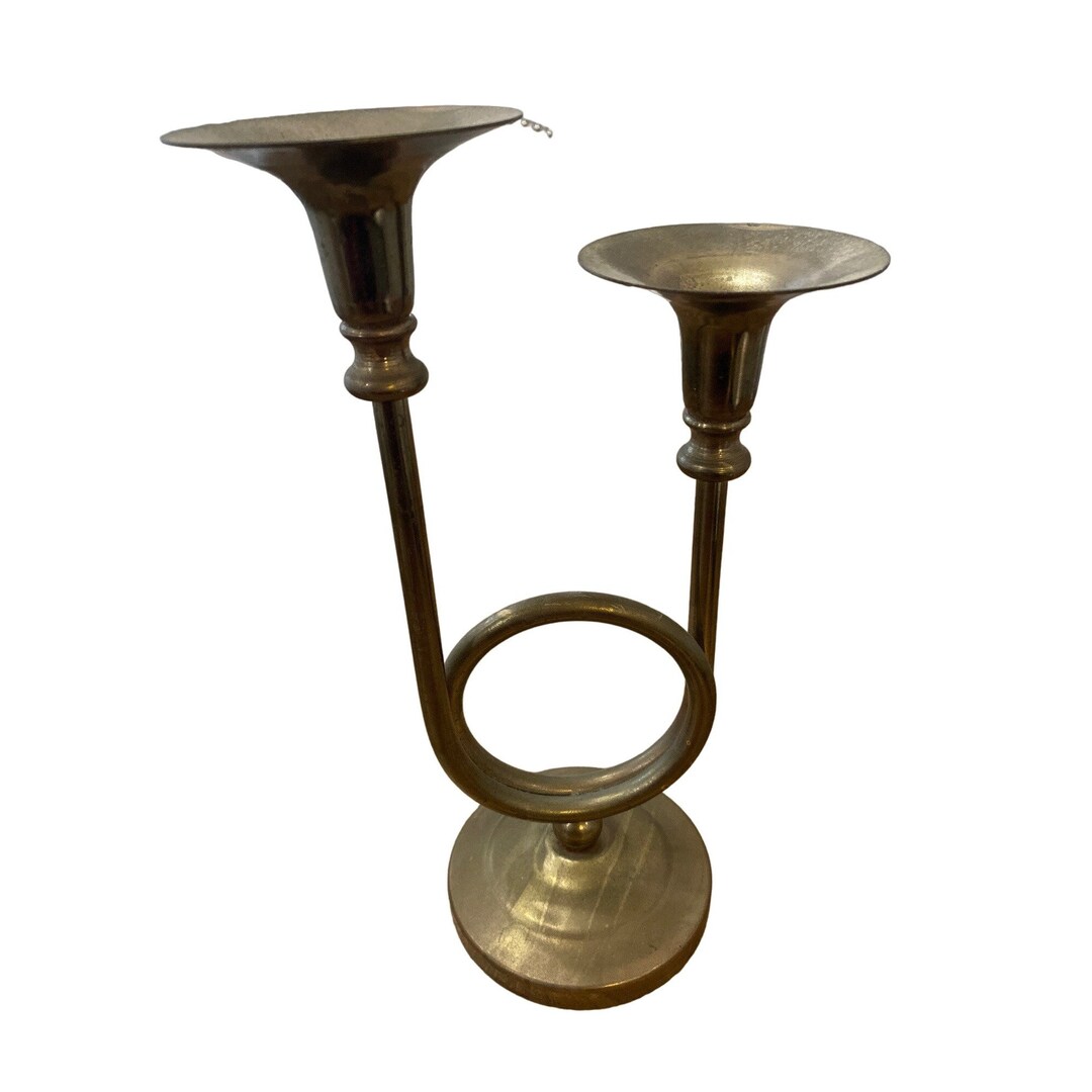 Vintage Boat Trumpet Horn Support Holder Hardware – Plated (Chrome/Zinc), Old Stock USA