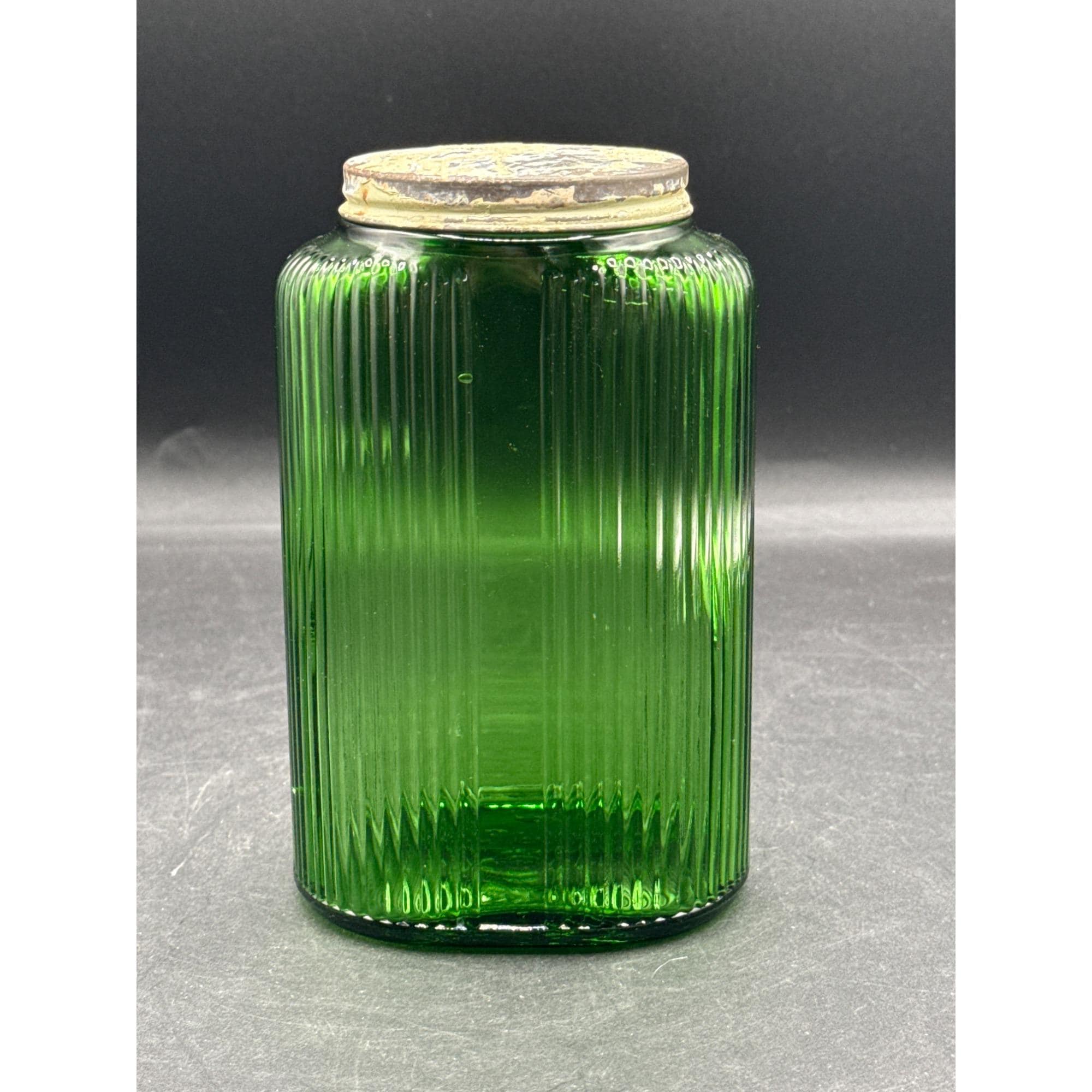 Owens Illinois Green Glass Canister - Etsy