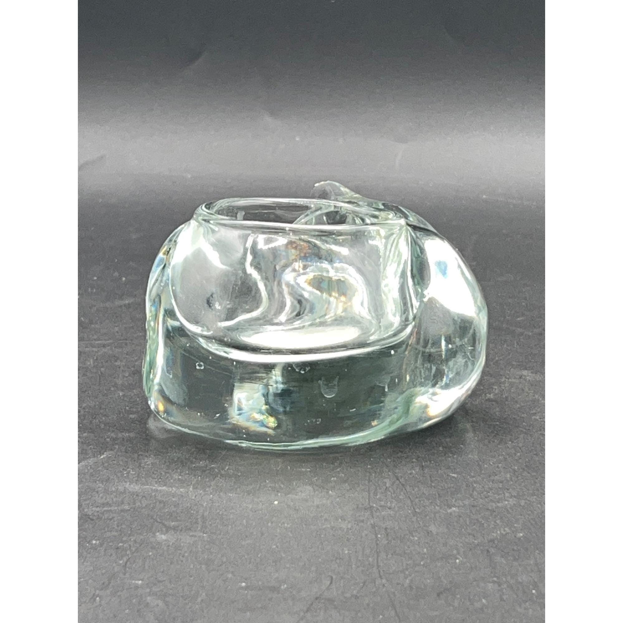 インディアナグラス社製 猫型クリスタルガラスキャンドルホルダー