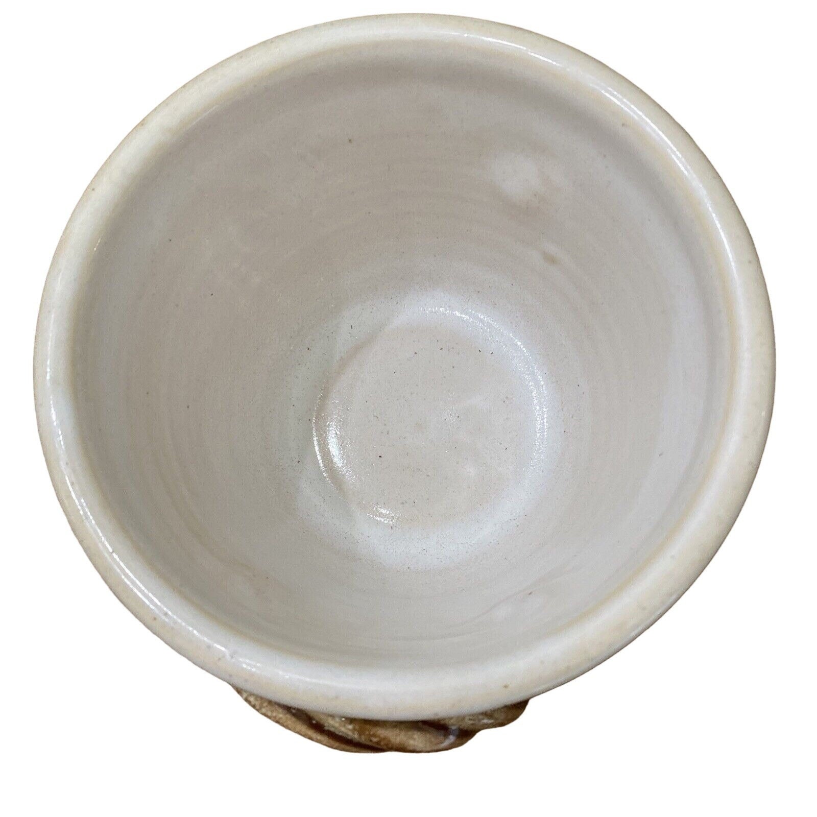 Hand Thrown Studio Art Pottery Drip Stoneware Brown Mint Cream Bowl ...
