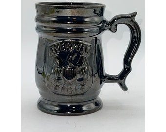 Americana bronze black glazed cup/mug with American Eagle crest on the front