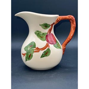 Vintage Franciscan Apple Pattern Ceramic Pitcher made in England