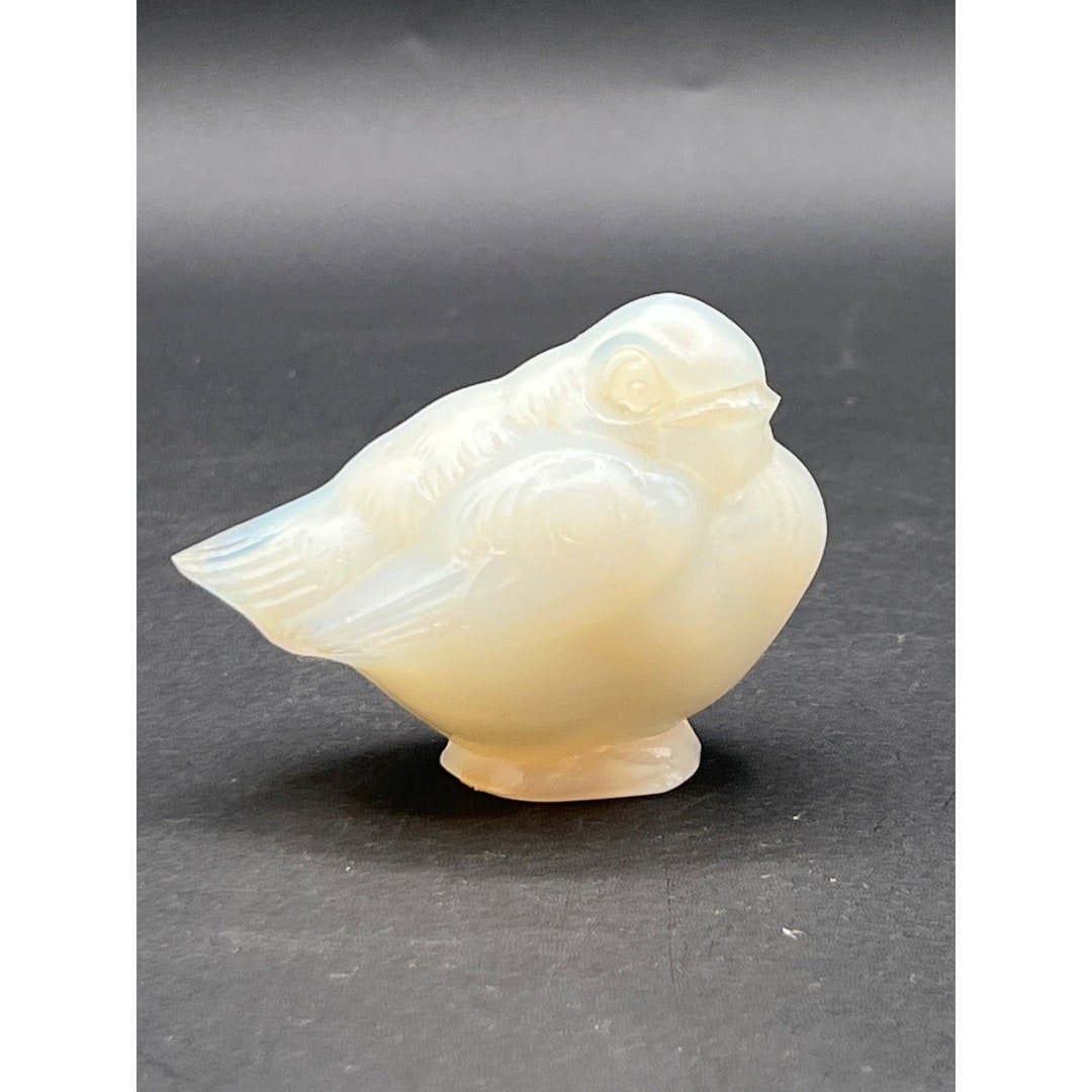 Vintage Hand Made Sabino Art Fire Glass Large Sparrow Chick Bird