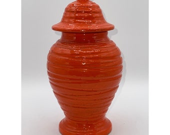 Bitossi Mid-Century Vase Rosenthal Netter Authentic Persimmon Orange Ginger Jar