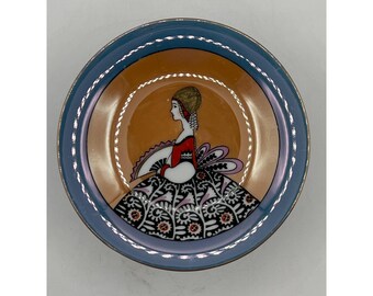 ○Deco Lady・パフボックス○1921年・米国輸出○直径10cm