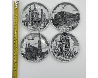 Set of Four Vintage Furstenberg china coasters (1 chip) see pic