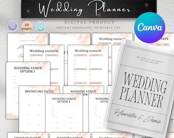 Ultimativer Hochzeitsplaner | Schritt-für-Schritt Planungsleitfaden & Checklisten | Stressfreie Braut-Organizer