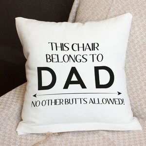 Regalo del día del padre, almohada divertida para papá, almohada para silla de papá, funda de almohada personalizada, almohada personalizada, regalo de almohada lumbar de un niño, regalo para papá