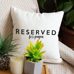 Regalo del día del padre, almohada personalizada para papá, almohada reservada para papá, funda de almohada personalizada, almohada con monograma, regalo divertido para papá