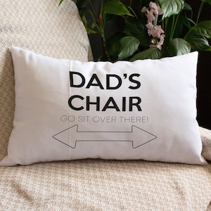 Regalo del día del padre, almohada para silla de papá, funda de almohada personalizada, almohada personalizada, almohada divertida para esposo, regalo de un niño, regalo para papá,