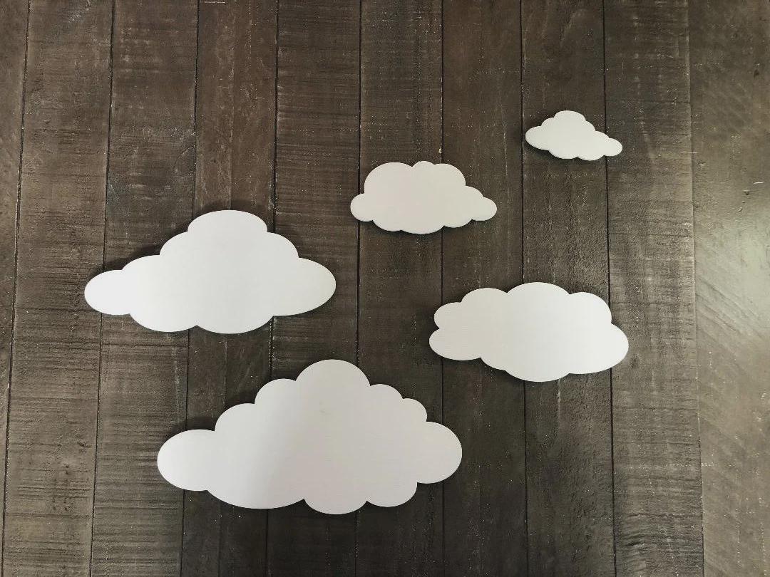 Clouds SVG File, Set of Clouds, Clouds Clipart, Fluffy Clouds PNG, Cute Clouds Bundle, Instant Digital Download